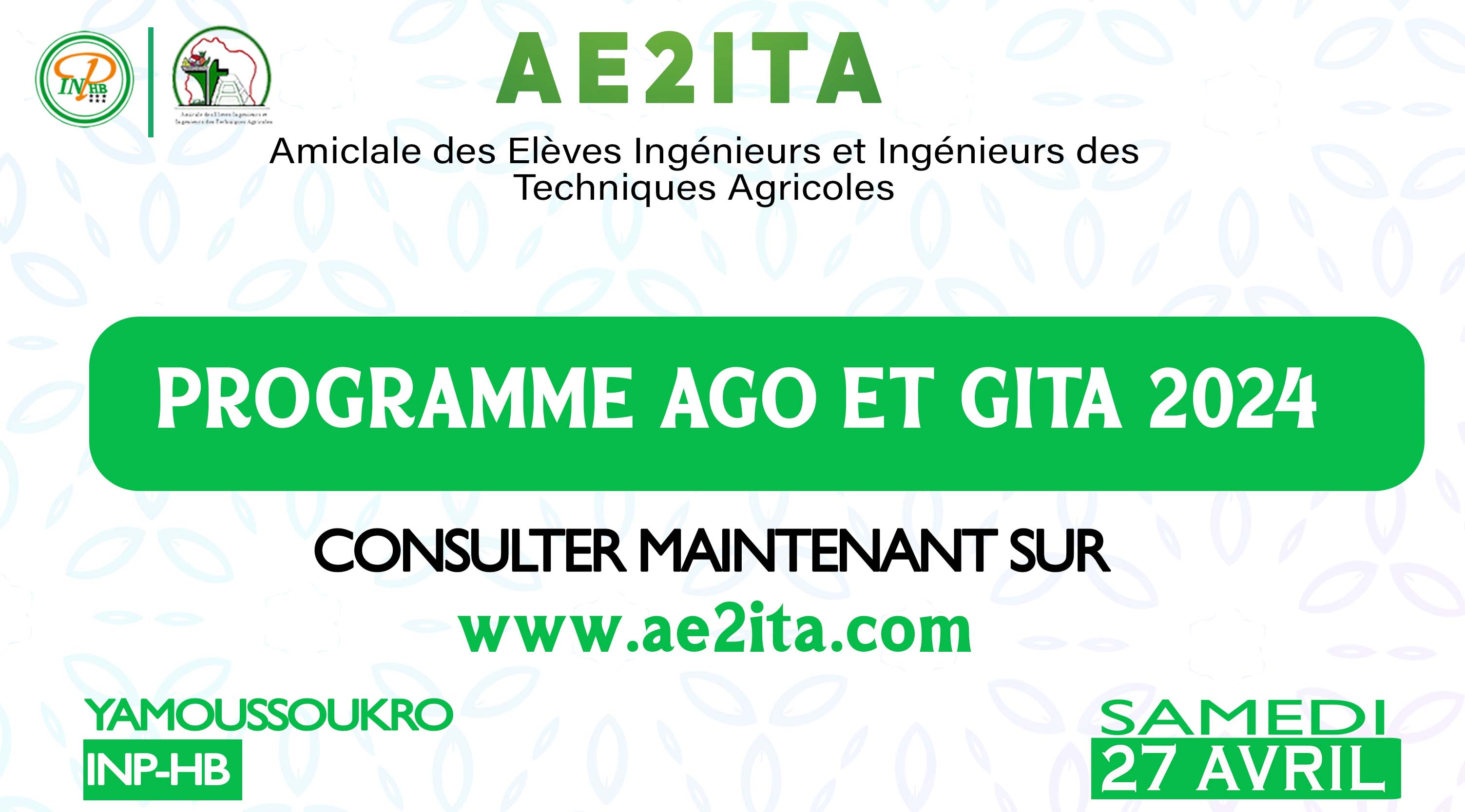 Découvrez le Programme Officiel de l'AGO et du GITA 2024 !!